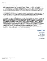 Preview for 16 page of Ecco ED3724XX-L Assembly, Installation And Operation Instructions