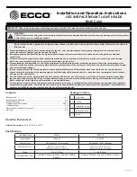 Ecco ED3744 Installation And Operation Instructions preview