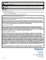 Preview for 15 page of Ecco ED3777 Series Installation And Operation Instructions Manual