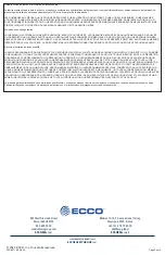 Preview for 10 page of Ecco ED3793 Installation And Operation Instruction Manual