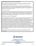 Preview for 13 page of Ecco ED5051VDL Series Installation And Operation Instructions Manual