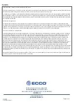 Предварительный просмотр 7 страницы Ecco ED5101 Installation And Operating Instructions Manual