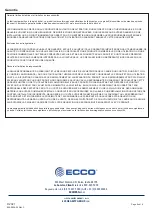 Предварительный просмотр 11 страницы Ecco ED5101 Installation And Operating Instructions Manual