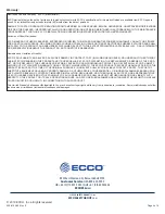 Предварительный просмотр 4 страницы Ecco ED9215 Installation And Operation Instructions Manual