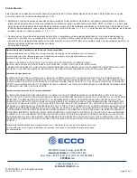 Preview for 7 page of Ecco ED9215 Installation And Operation Instructions Manual