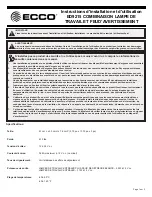 Preview for 8 page of Ecco ED9215 Installation And Operation Instructions Manual