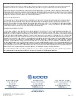 Preview for 3 page of Ecco EW2011B Installation And Operation Instruction Manual