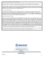 Preview for 3 page of Ecco EW2015R Installation And Operation Instructions Manual