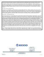 Предварительный просмотр 12 страницы Ecco EW2030 Installation And Operation Instructions Manual