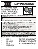 Preview for 1 page of Ecco EW2102 Installation And Operation Instructions Manual