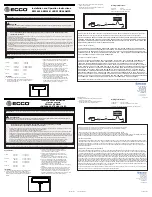 Preview for 1 page of Ecco EW2440 Installation And Operation Instructions