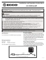 Ecco EW2B2P Installation & Operation Instructions preview