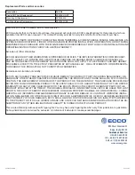 Preview for 3 page of Ecco EW4008 Installation And Operation Instructions Manual