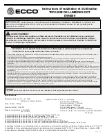 Preview for 7 page of Ecco EW4009 Installation And Operation Instructions Manual