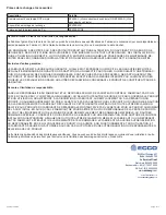 Preview for 9 page of Ecco EW4009 Installation And Operation Instructions Manual