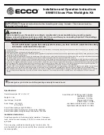 Предварительный просмотр 1 страницы Ecco EW4010 Assembly, Installation And Operation Instructions