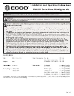 Preview for 1 page of Ecco EW4011 Installation & Operation Instructions