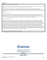 Предварительный просмотр 5 страницы Ecco EW4011 Installation & Operation Instructions