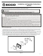 Preview for 1 page of Ecco EZ1012 Installation And Operation Instructions Manual