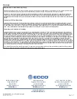 Предварительный просмотр 7 страницы Ecco EZ6015 Installation And Operation Instruction Manual