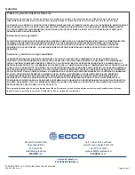 Предварительный просмотр 12 страницы Ecco EZ6015 Installation And Operation Instruction Manual