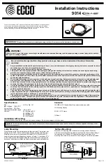 Предварительный просмотр 1 страницы Ecco Hide-A-LED 9014 Installation Instructions Manual