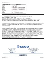 Preview for 10 page of Ecco K7000B Manual