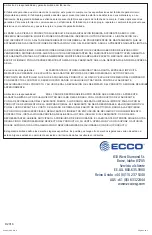 Preview for 10 page of Ecco Reflex 5500 Series Installation And Operation Instructions Manual
