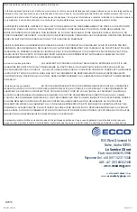 Предварительный просмотр 14 страницы Ecco Reflex 5500 Series Installation And Operation Instructions Manual