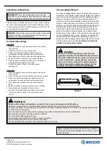 Preview for 2 page of Ecco Reflex 5500 Series Installation And Operation Instructions