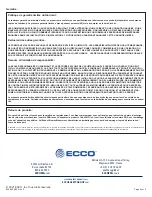 Предварительный просмотр 19 страницы Ecco REFLEXL 11-012-E Series Installation & Operation Instructions