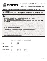 Preview for 9 page of Ecco REFLEXL 11 Series Installation And Operation Instruction Manual