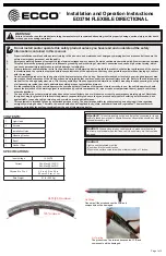 Preview for 1 page of Ecco ULTRAFLEX Series Installation And Operation Instruction Manual