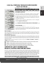 Preview for 3 page of Eccotemp L10nr Installation, Use And Care Instructions