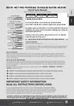 Preview for 3 page of Eccotemp Schneiders INSTA-HOT pro Manual