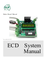 Предварительный просмотр 1 страницы ECD Brake Board Operation Manual