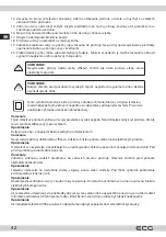 Предварительный просмотр 42 страницы ECG 20 H01T2S2 Instruction Manual