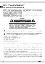 Предварительный просмотр 4 страницы ECG 731 Instruction Manual