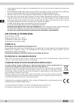 Предварительный просмотр 12 страницы ECG 8592131305038 Instruction Manual