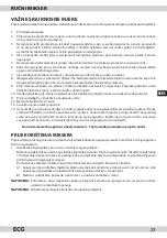 Предварительный просмотр 23 страницы ECG 8592131305038 Instruction Manual