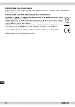 Предварительный просмотр 64 страницы ECG 8592131306011 Instruction Manual