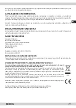 Предварительный просмотр 21 страницы ECG 8592131306493 Instruction Manual