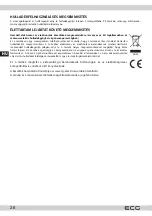 Предварительный просмотр 28 страницы ECG 8592131306493 Instruction Manual