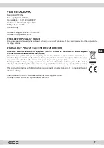 Предварительный просмотр 41 страницы ECG 8592131306493 Instruction Manual