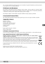 Предварительный просмотр 47 страницы ECG 8592131306493 Instruction Manual