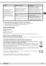 Предварительный просмотр 21 страницы ECG AC 3010 C Instruction Manual