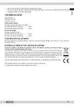 Preview for 9 page of ECG AC 3022 HC Dual Instruction Manual