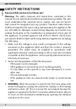 Preview for 4 page of ECG AF 5500 Crunchy Instruction Manual