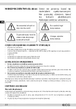 Предварительный просмотр 22 страницы ECG AH D501T Instruction Manual