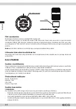 Предварительный просмотр 44 страницы ECG AP1 Compact Pearl Instruction Manual